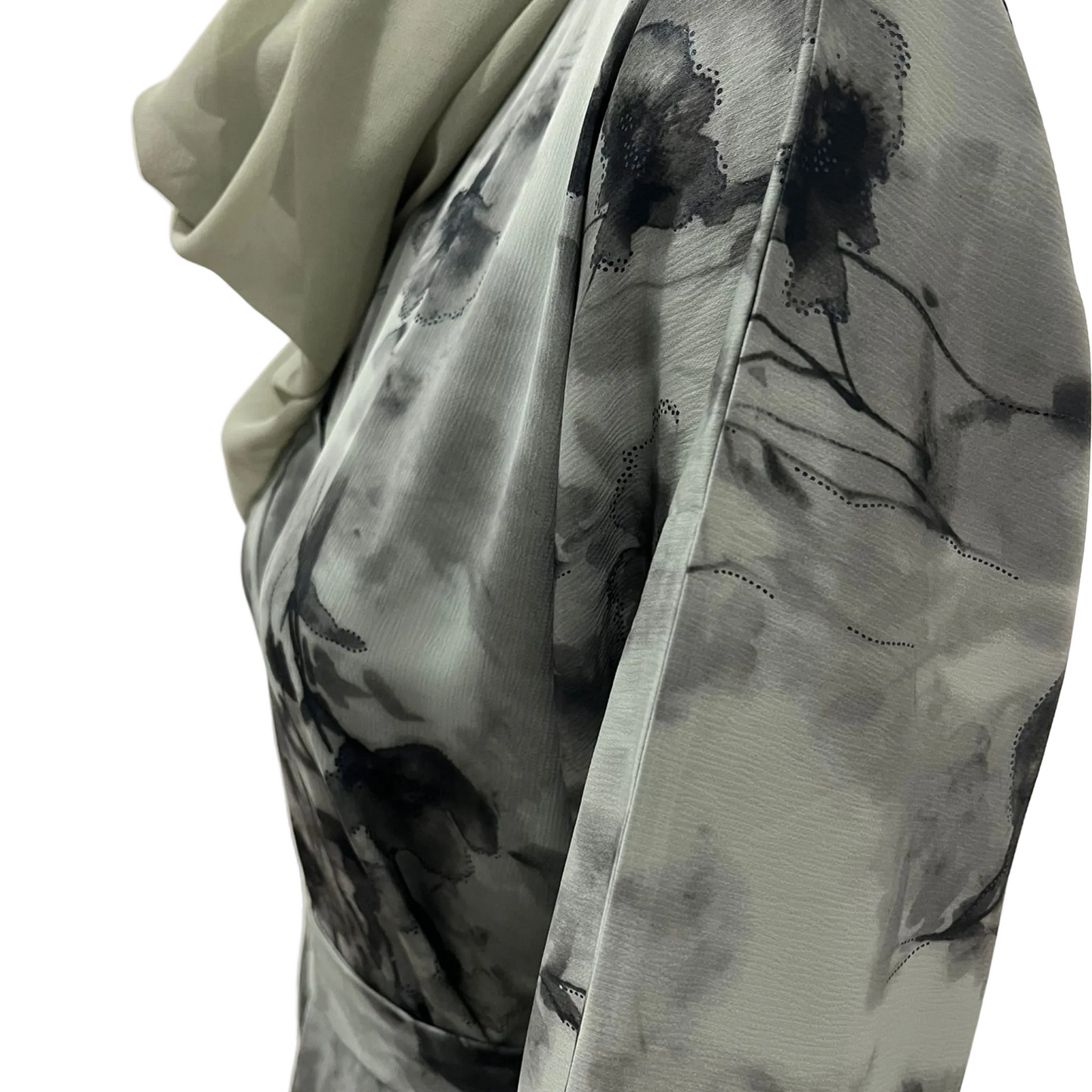 Laila Mist Bloom Abaya-Sage