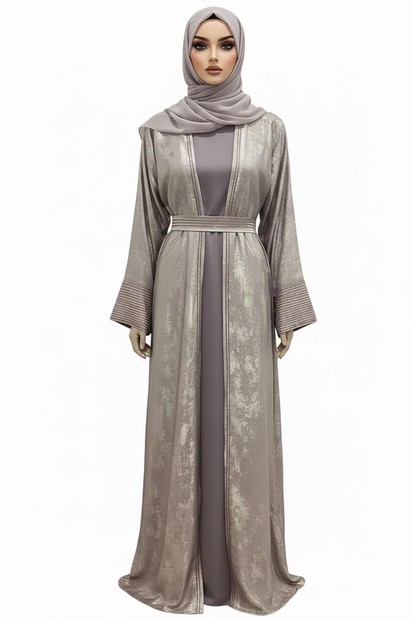 Royal Violet Abaya - Full Length with Face