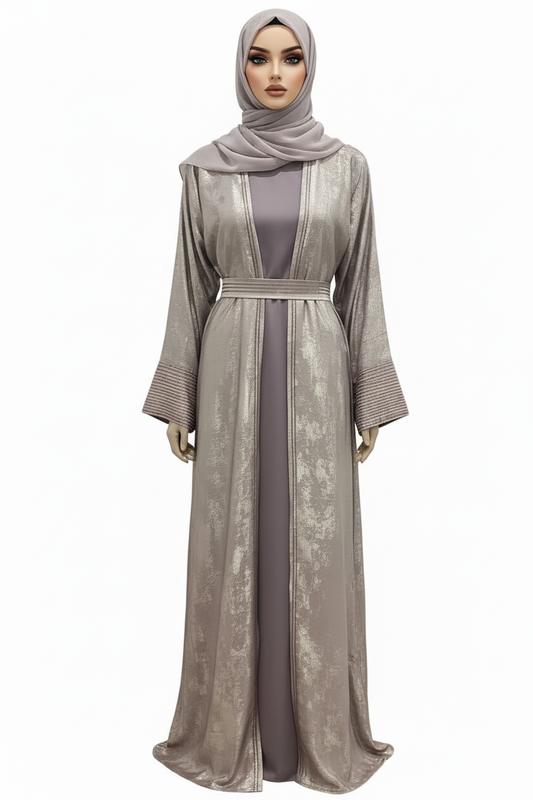 Royal Violet Abaya - Full Length with Face